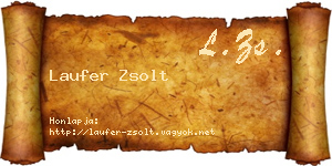 Laufer Zsolt névjegykártya